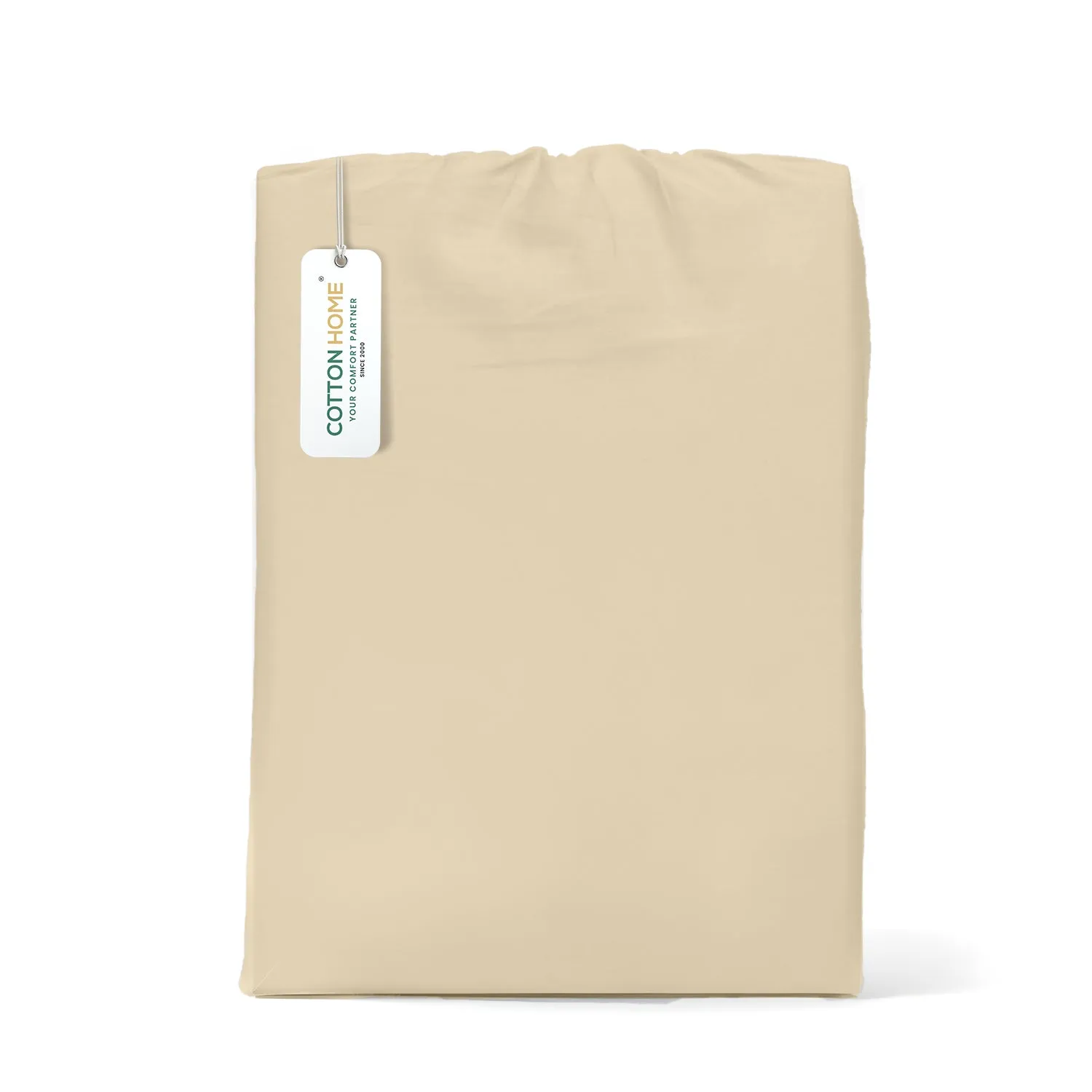 100% Egyptian Cotton 3PC Fitted Sheet 180X200 30CM Cotton Home Sateen Beige