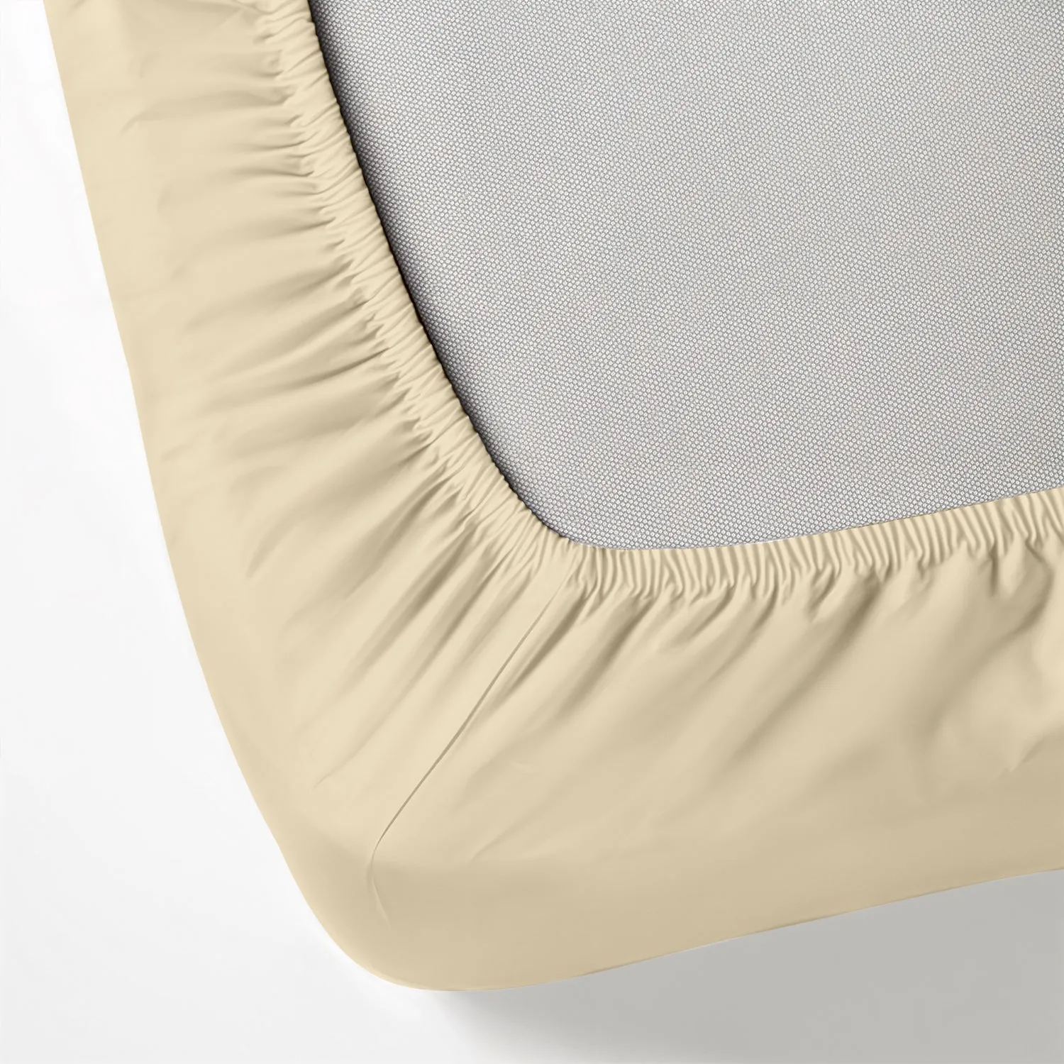 100% Egyptian Cotton 3PC Fitted Sheet 180X200 30CM Cotton Home Sateen Beige
