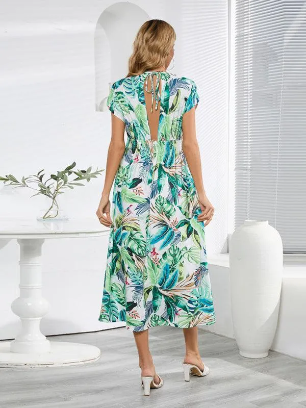 Batgirl-Themed Backless V-Neck Maxi Dress with Batwing Sleeves