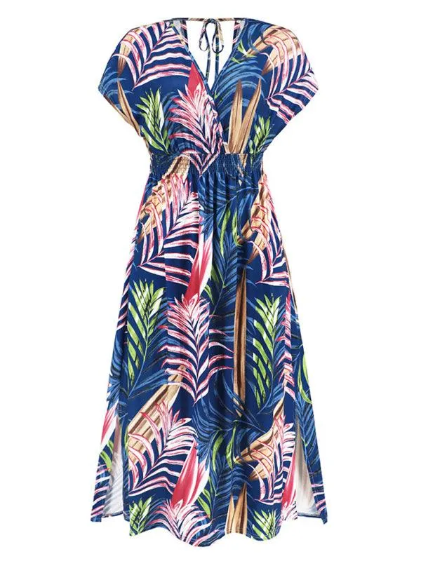 Batgirl-Themed Backless V-Neck Maxi Dress with Batwing Sleeves