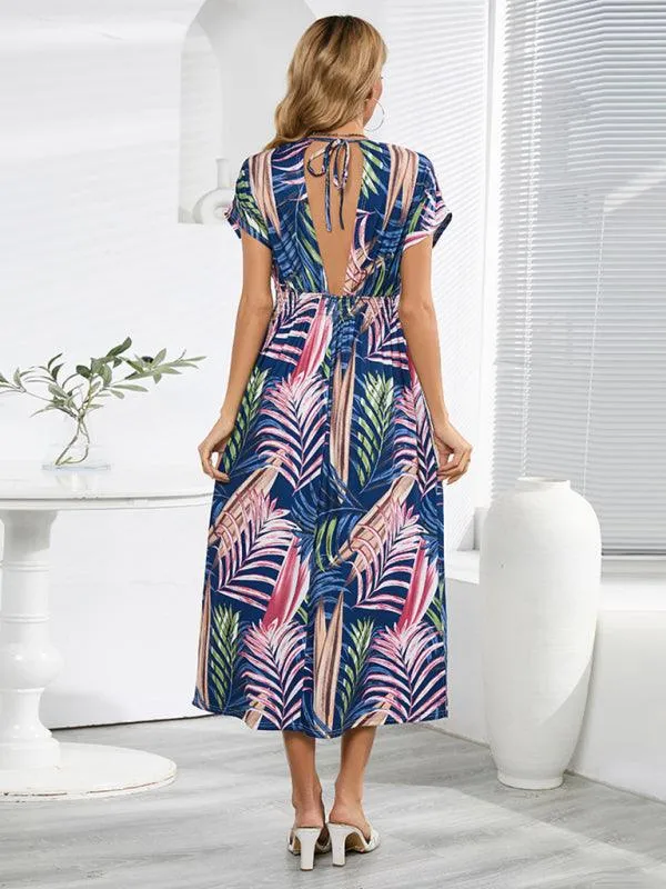 Batgirl-Themed Backless V-Neck Maxi Dress with Batwing Sleeves