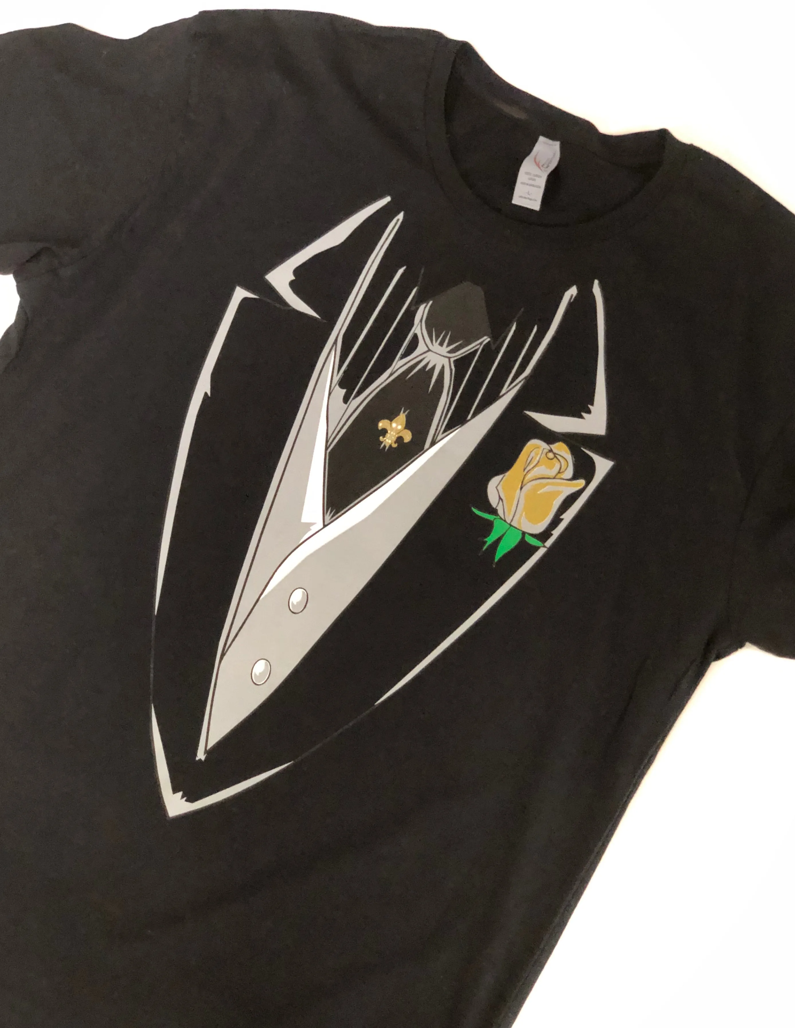 Black & Gold Tuxedo T-shirt