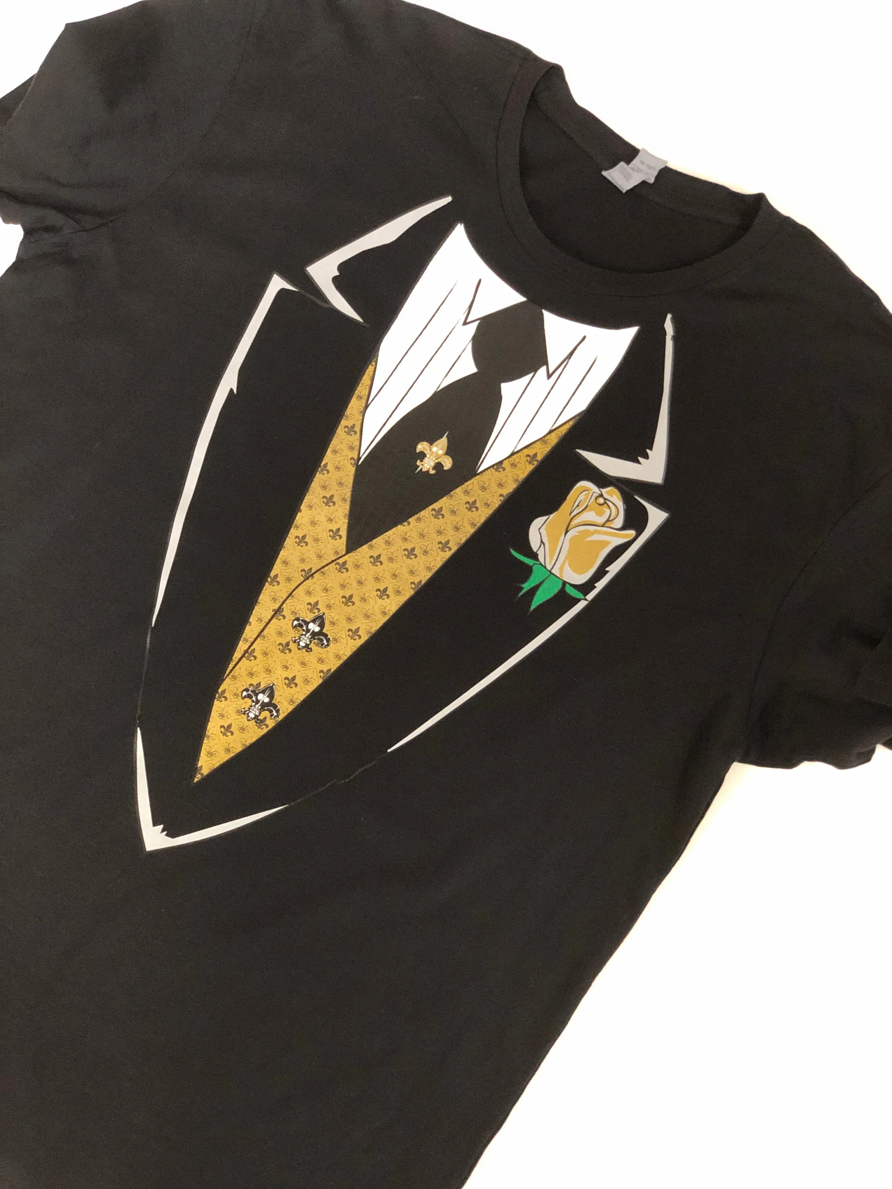 Black & Gold Tuxedo T-shirt