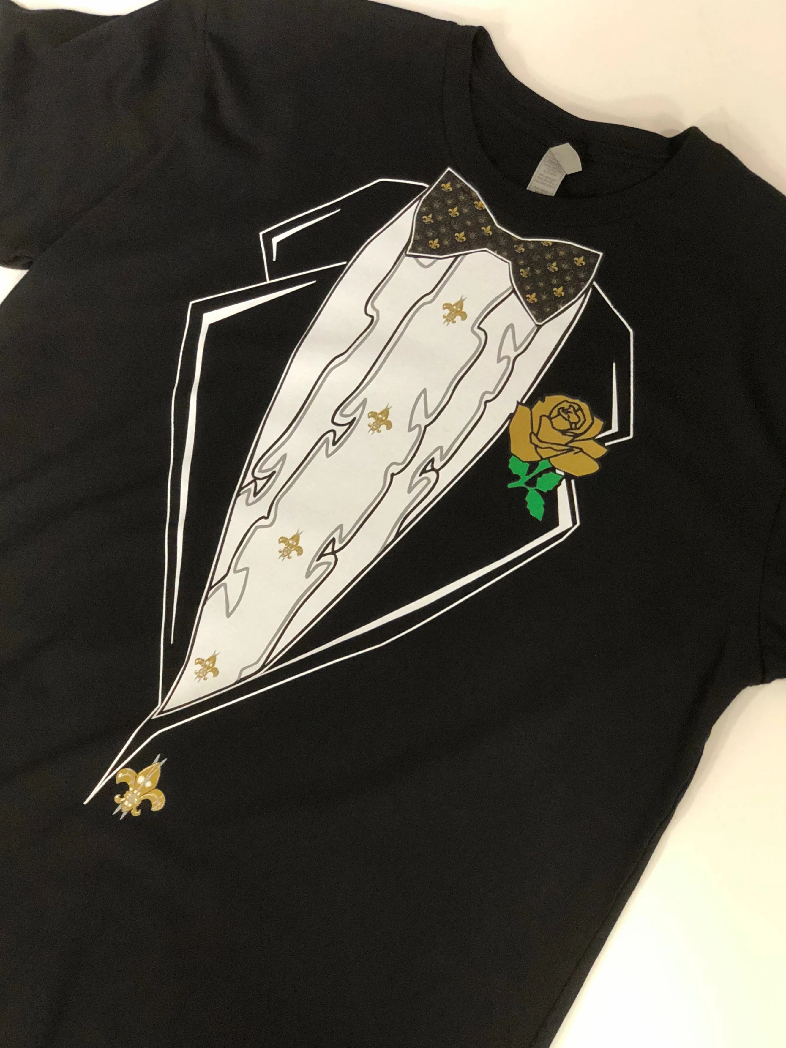 Black & Gold Tuxedo T-shirt