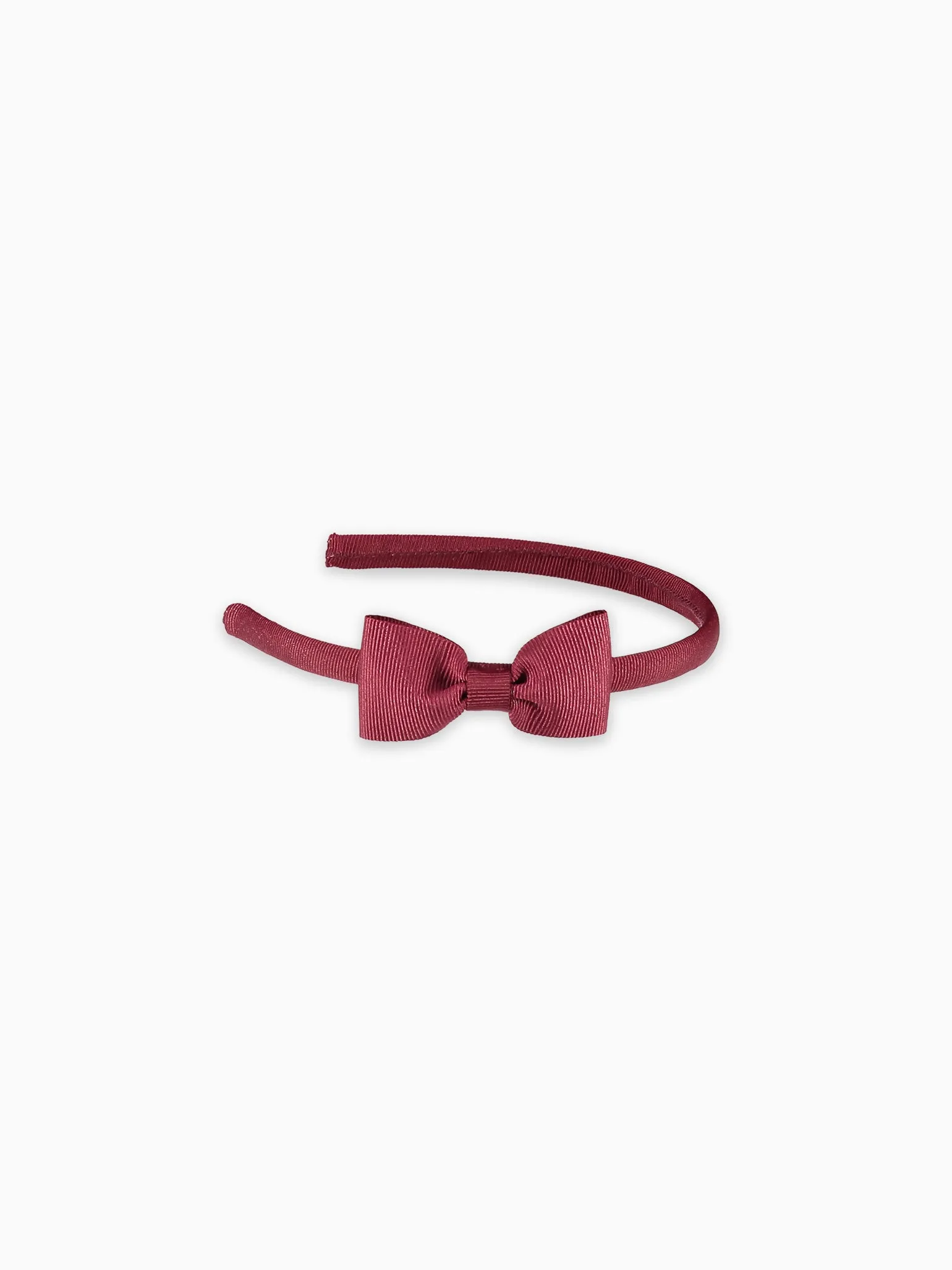 Burgundy Small Bow Girl Headband
