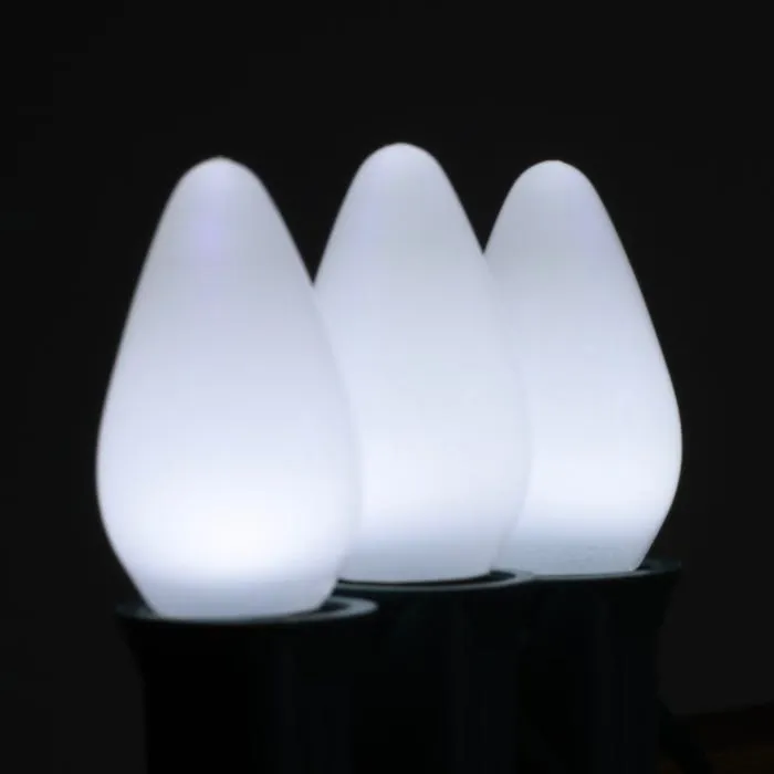 C7 Pure (Cool) White Smooth Opaque LED Bulbs E12 Bases (SMD) (25 Pack)
