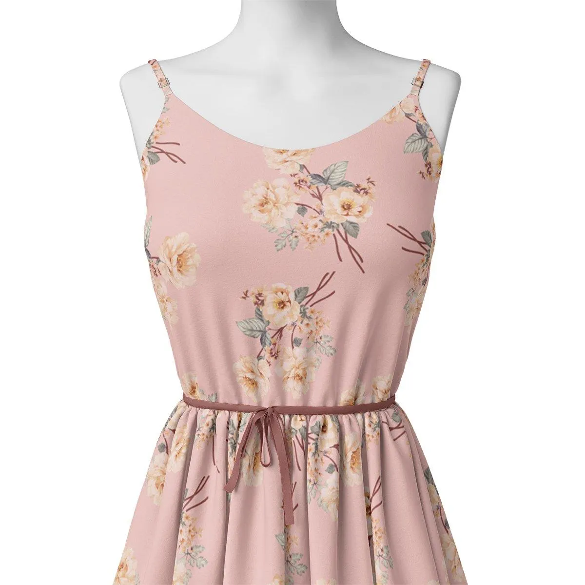 Camellia With Watusi Colour Digital Printed Fabric - Weightless