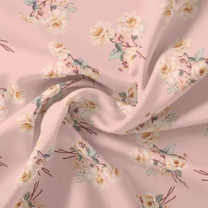 Camellia With Watusi Colour Digital Printed Fabric - Weightless