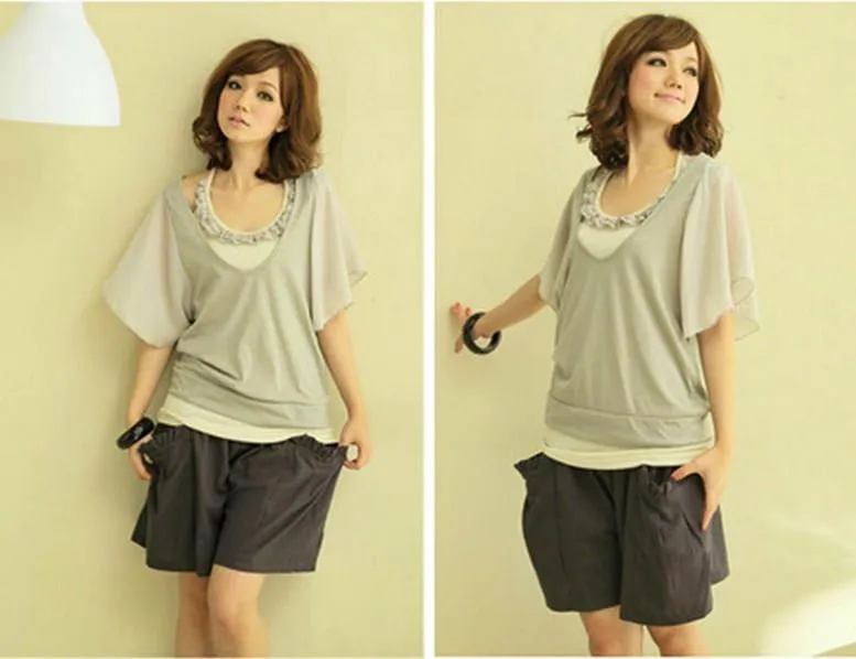 Chiffon Top With Halter Vest