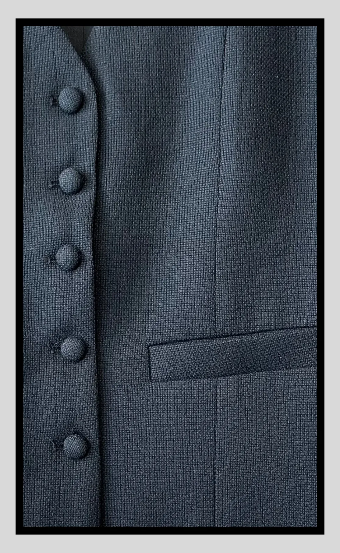 Classic Black Button-Down Vest