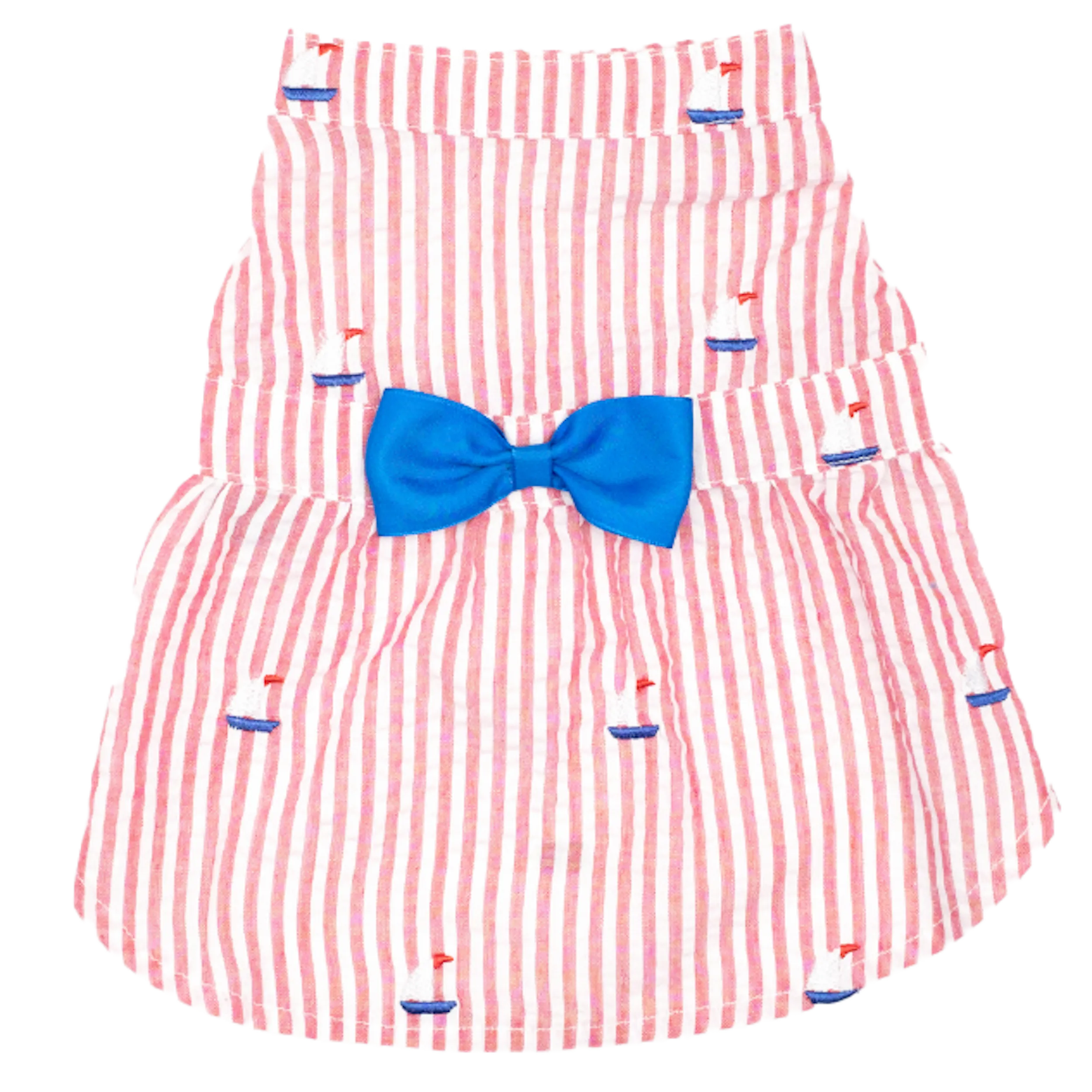 Dress | Red Stripe Sailboats