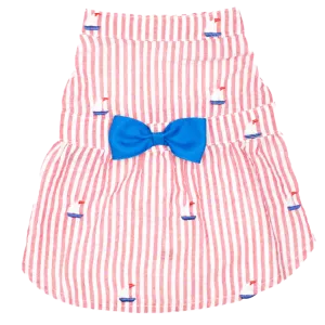 Dress | Red Stripe Sailboats