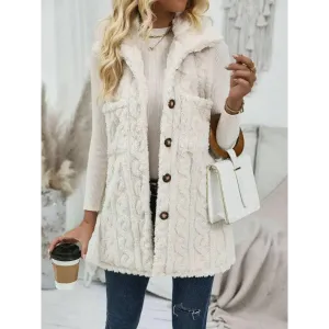 Elevate Your Wardrobe with the Fuzzy Button Up Vest Coat for Luxury Fashion