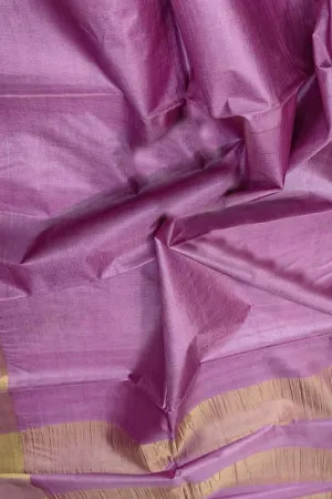 Exquisite Pink Bhagalpur Handloom Tussar Silk Saree