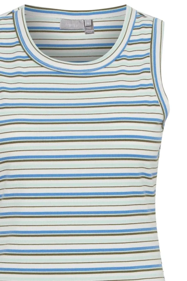 Fransa Stripe Vest Top Multi