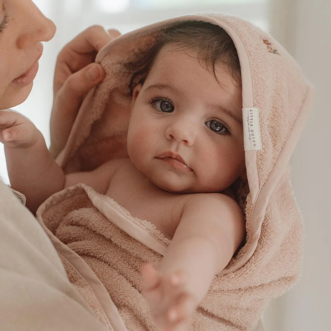 Little Dutch Hooded Towel - 75x75 cm - Blossom/Pink
