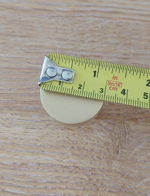 Olif Button Cabinet Mix & Match Knob, Gold/Matte Black