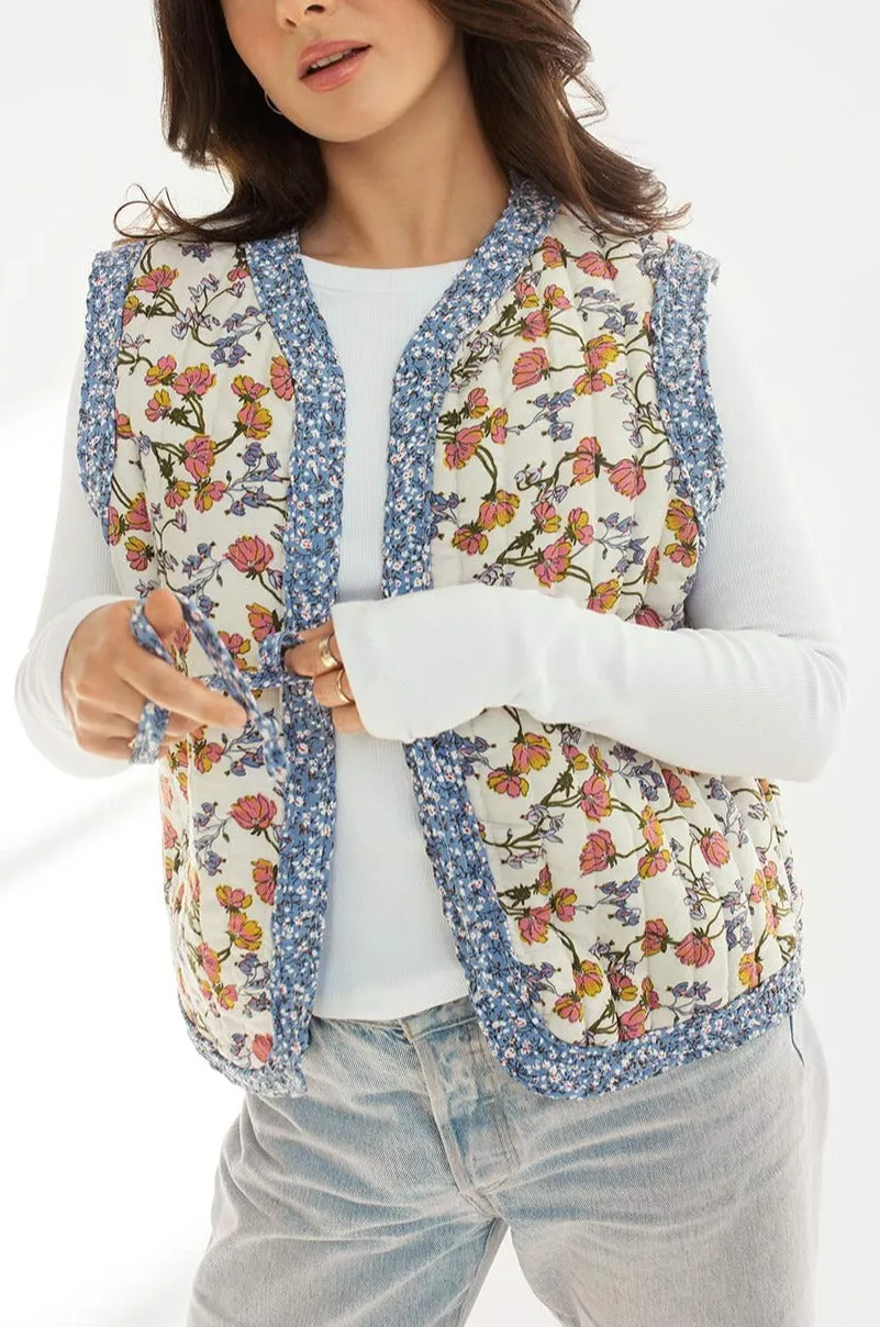 Penelopy | Quilted Floral Vest