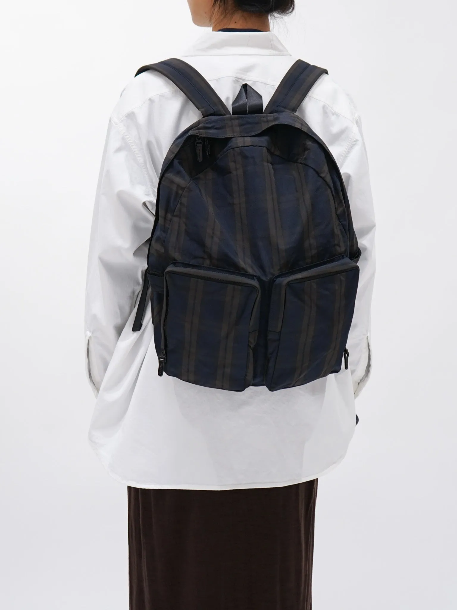 Polyester Memory Backpack - Plaid