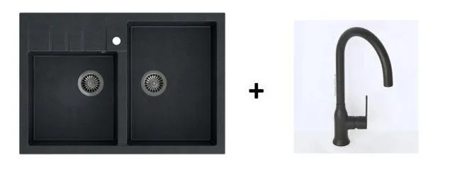 Quadron Bill 120 Pure Carbon, belfast granite sink