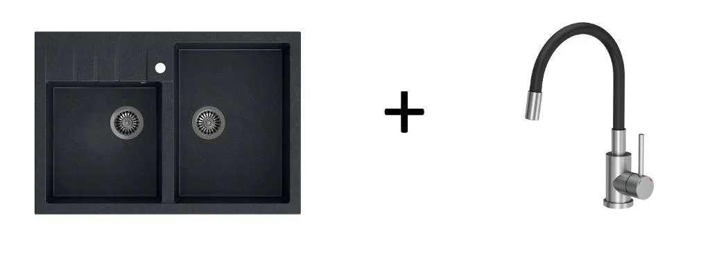 Quadron Bill 120 Pure Carbon, belfast granite sink