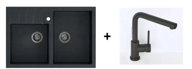 Quadron Bill 120 Pure Carbon, belfast granite sink