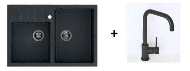 Quadron Bill 120 Pure Carbon, belfast granite sink