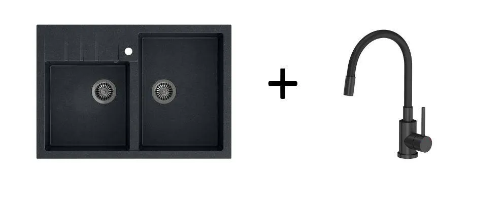 Quadron Bill 120 Pure Carbon, belfast granite sink