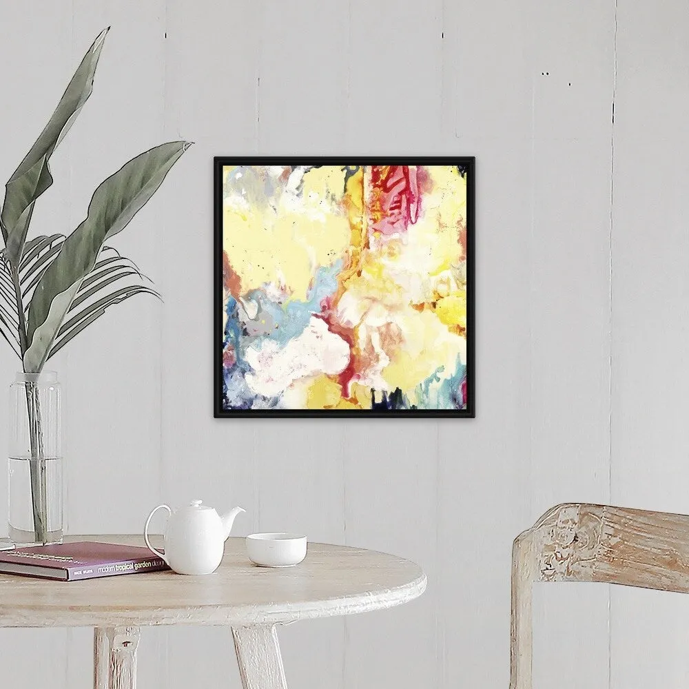 "Bright Variation" Black Float Frame Canvas Art