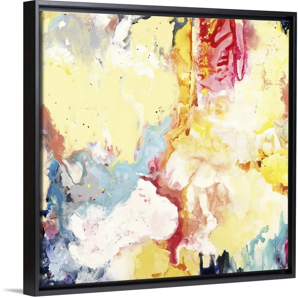 "Bright Variation" Black Float Frame Canvas Art