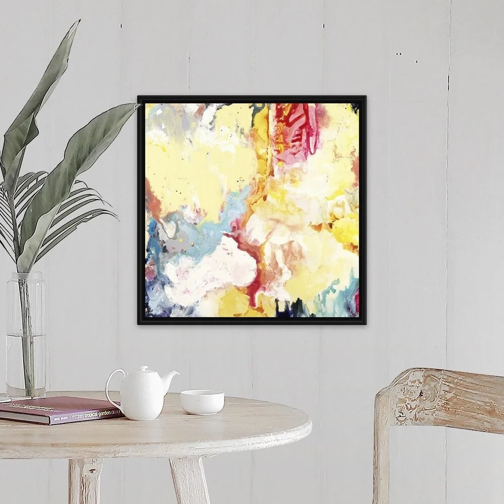 "Bright Variation" Black Float Frame Canvas Art