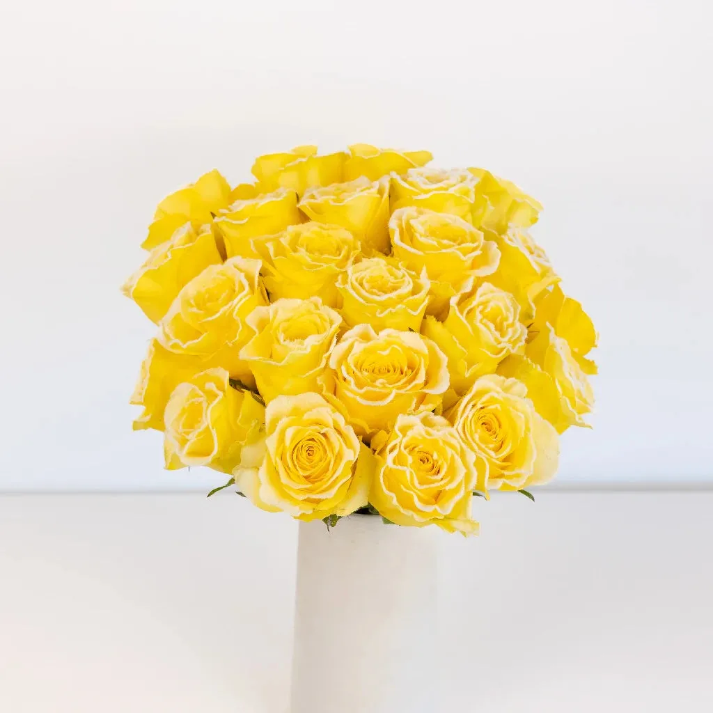 Rise and Shine Yellow Fuzzy Roses