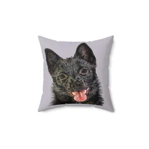 Schipperke Spun Polyester Throw Pillow