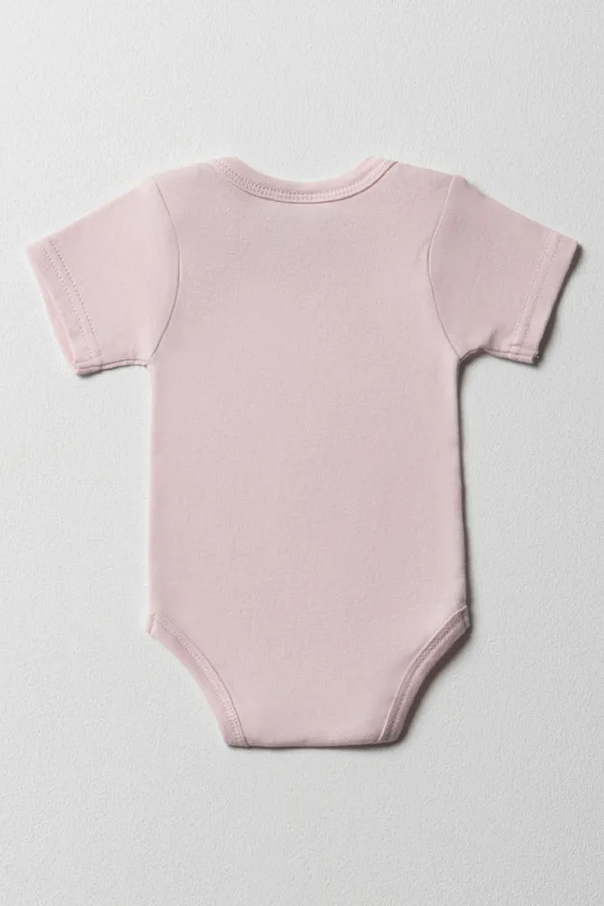 Short Sleeve Girl Body Vest Pink