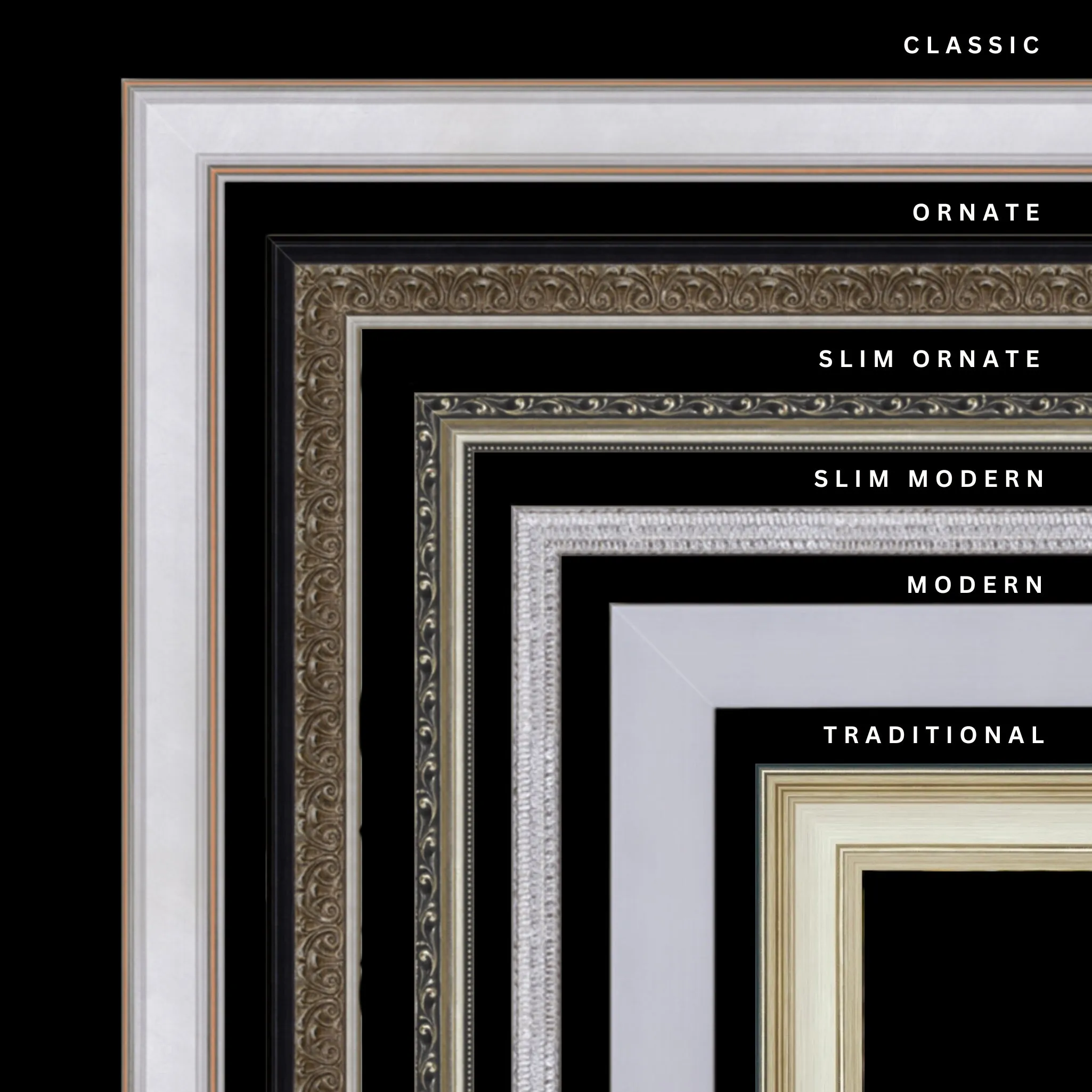 Silver 18x38 Picture Frame Ornate Traditional Classic Antique