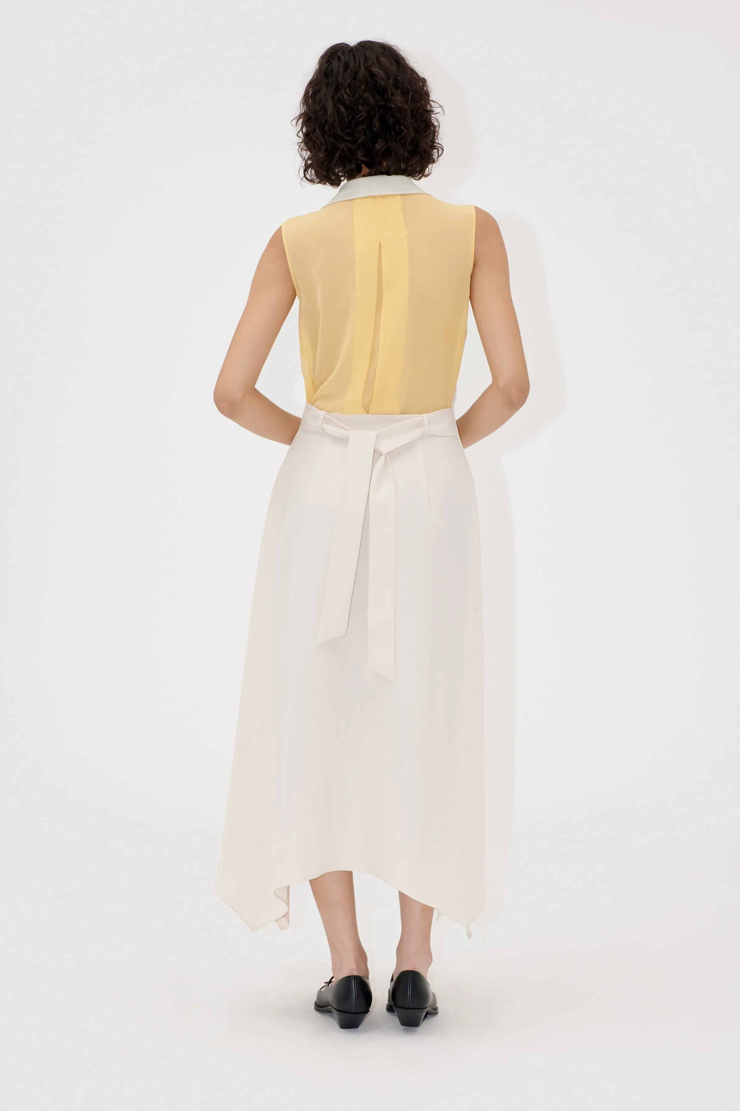 STINE GOYA CREAM TAILORED SHEER DRESS SG-D1152347 125