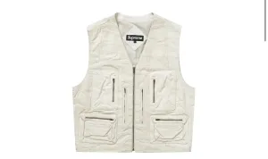 Supreme Patchwork Leather Cargo Vest White