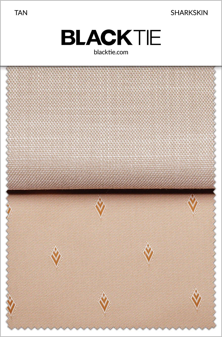 Tan Sharkskin Fabric Swatch