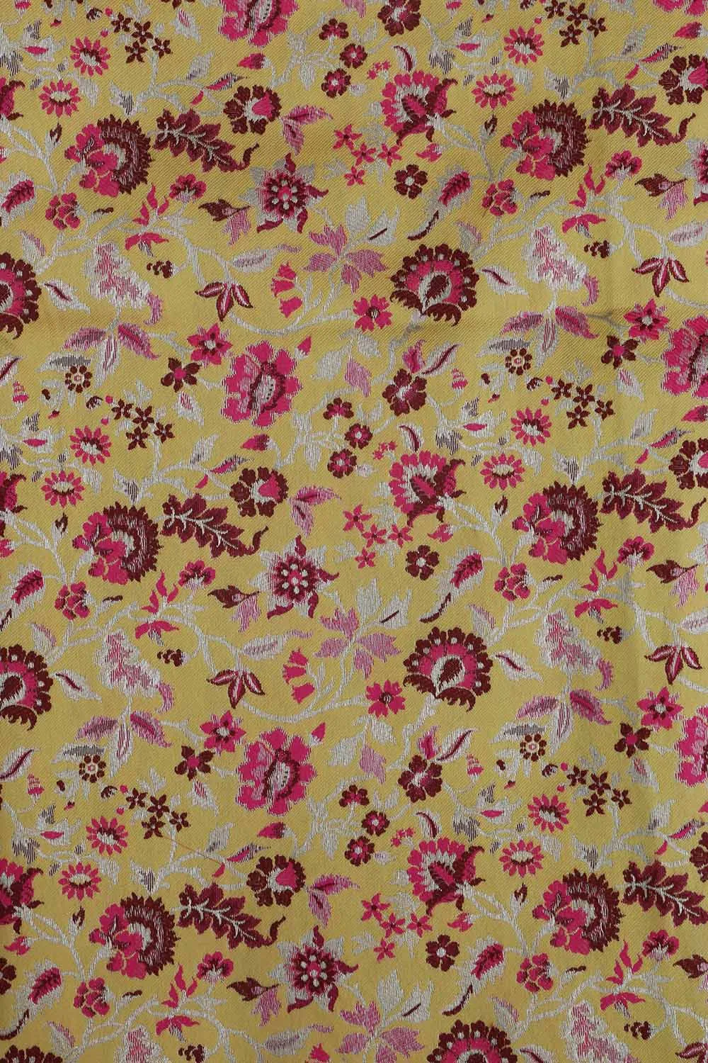 Yellow Banarasi Silk Meenakari Suit With Banarasi Pure Katan Silk Dupatta