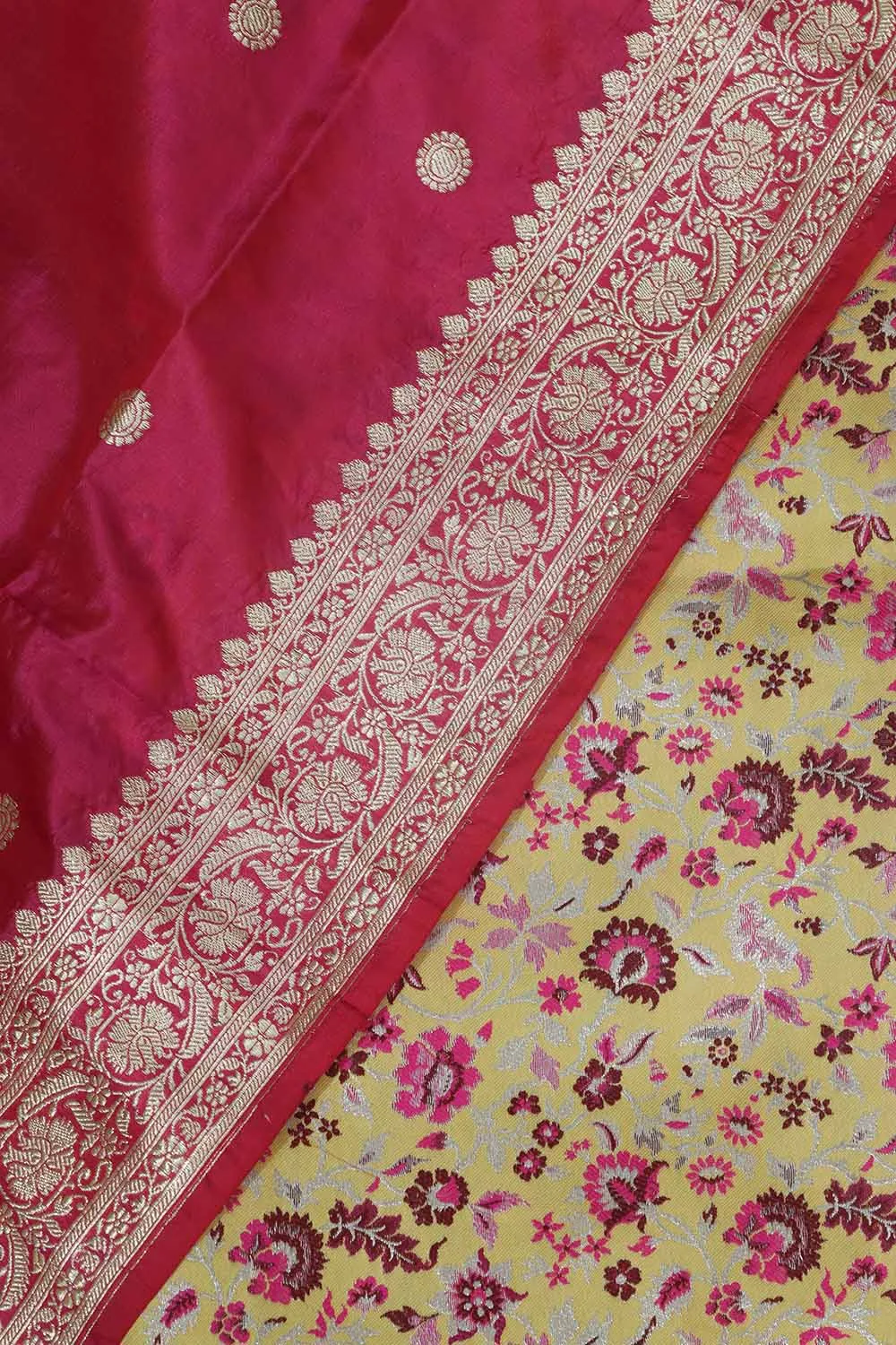 Yellow Banarasi Silk Meenakari Suit With Banarasi Pure Katan Silk Dupatta