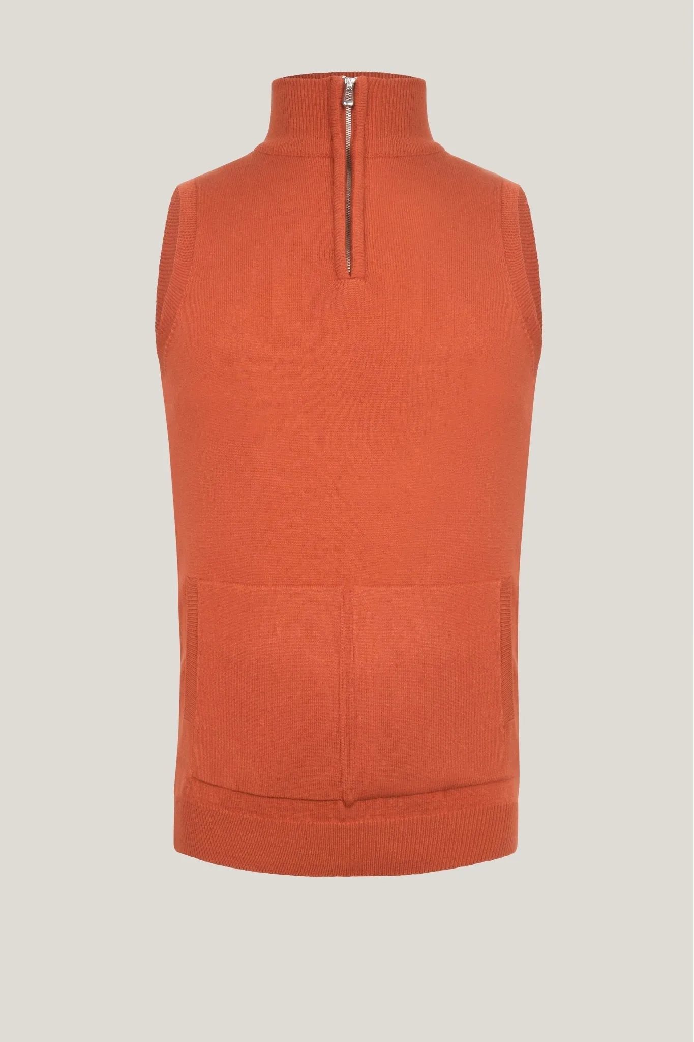 Zippered Collar Sweater Vest - Tile